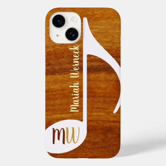 Musiknote auf Holz Case-Mate iPhone Hülle (Rückseite)