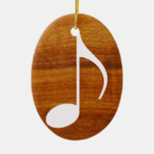 Musiknote auf Holz Keramik Ornament (Vorne)
