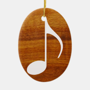 Musiknote auf Holz Keramik Ornament