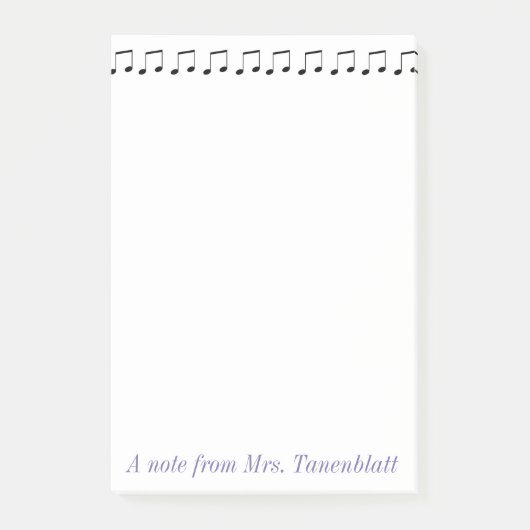 Musiknote-Auflage kundengerecht Post-it Klebezettel (Vorderseite)