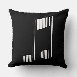 MUSIKNOTE BAR CODE Musikalische Barcode-Muster Kissen