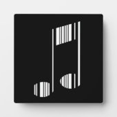 MUSIKNOTE BAR CODE Musikalisches Barcode-Muster Fotoplatte (Vorderseite)