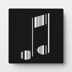 MUSIKNOTE BAR CODE Musikalisches Barcode-Muster Fotoplatte
