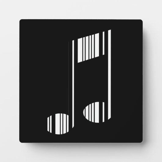 MUSIKNOTE BAR CODE Musikalisches Barcode-Muster Fotoplatte (Vorderseite)