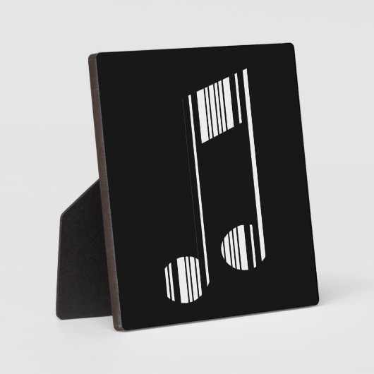 MUSIKNOTE BAR CODE Musikalisches Barcode-Muster Fotoplatte (Vorderseite)