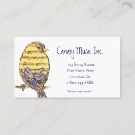 Musiknote Bird Custom Business Card Visitenkarte