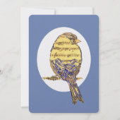 Musiknote Bird Theme Retirement Custom Einladung (Vorderseite)