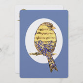 Musiknote Bird Theme Retirement Custom Einladung (Vorne/Hinten)