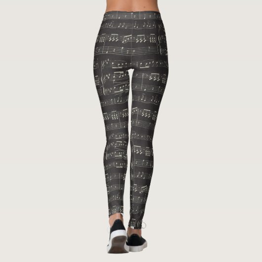 Musiknote Black Leggings (Rückseite)