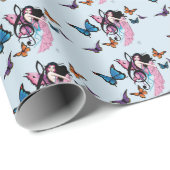 Musiknote Butterflies Fairy Geschenkpapier (Rolleneckpunkt)