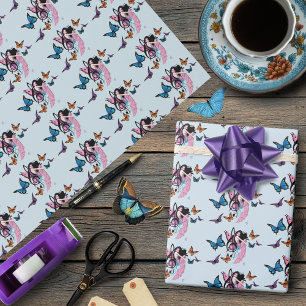 Musiknote Butterflies Fairy Geschenkpapier