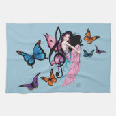 Musiknote Butterflies Fairy Handtuch (Horizontal)