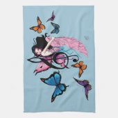 Musiknote Butterflies Fairy Handtuch (Vertikal)
