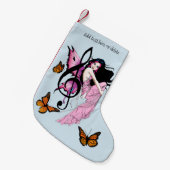 Musiknote Butterflies Fairy Kleiner Weihnachtsstrumpf (Vorderansicht (hängend))