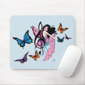 Musiknote Butterflies Fairy Mousepad (Mit Mouse)