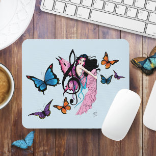 Musiknote Butterflies Fairy Mousepad