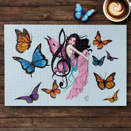 Musiknote Butterflies Fairy Puzzle