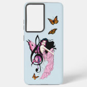 Musiknote Butterflies Fairy Samsung Galaxy Hülle (Rückseite)