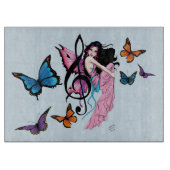 Musiknote Butterflies Fairy Schneidebrett (Vorderseite)