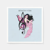 Musiknote Butterflies Fairy Serviette (Vorderseite)