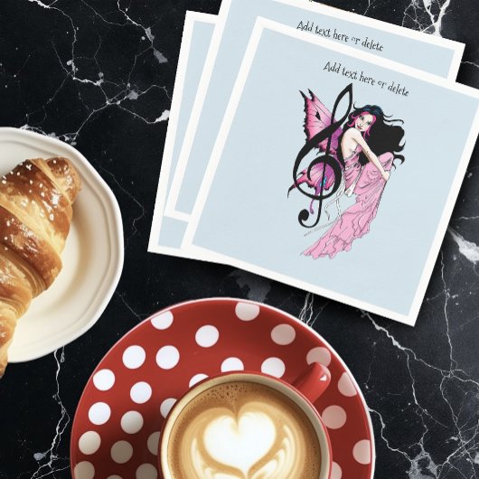 Musiknote Butterflies Fairy Serviette