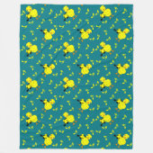 Musiknote Chick Pattern Fleecedecke (Vorderseite)