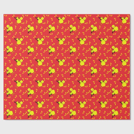 Musiknote Chick Pattern Geschenkpapier (Flach)