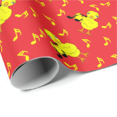 Musiknote Chick Pattern Geschenkpapier (Rolleneckpunkt)