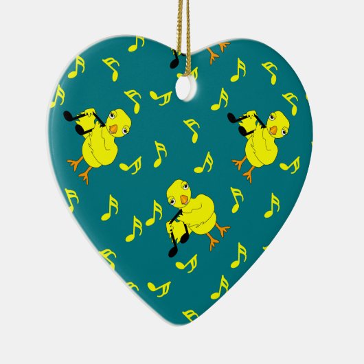 Musiknote Chick Pattern Keramik Ornament (Rechts)