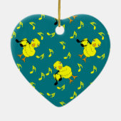 Musiknote Chick Pattern Keramik Ornament (Hinten)