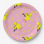 Musiknote Chick Pattern Pappteller (Vorderseite)