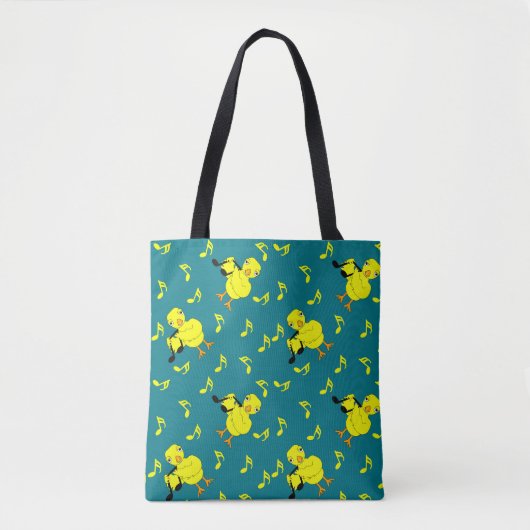 Musiknote Chick Pattern Tasche (Vorderseite)