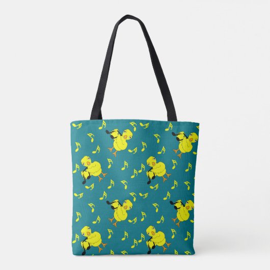 Musiknote Chick Pattern Tasche (Rückseite)