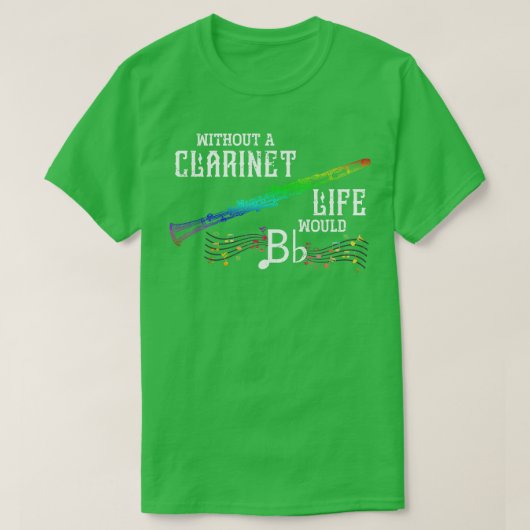 Musiknote Clarinet Funny Clarinetist T-Shirt (Design vorne)