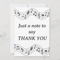 Musiknote Dankeschön Karte
