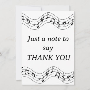 Musiknote Dankeschön Karte