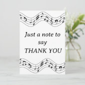 Musiknote Dankeschön Karte (Stehend Vorderseite)