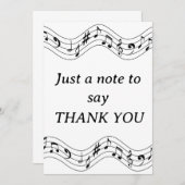 Musiknote Dankeschön Karte (Vorne/Hinten)