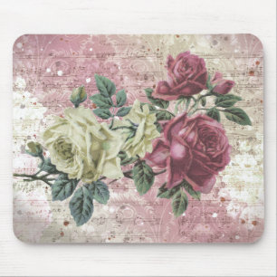 Musiknote der Vintagen Rose Mousepad