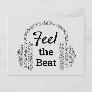 Musiknote DJ Kopfhörer modern Postkarte