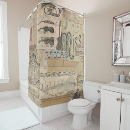 Musiknote Duschvorhang Gitarre Tuba Klavier