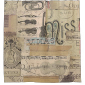 Musiknote Duschvorhang Gitarre Tuba Klavier (Vorderseite)