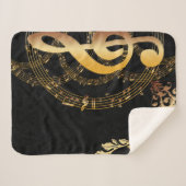 Musiknote Elegantes Design Sherpadecke (Vorderseite (Horizontal))