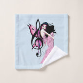 Musiknote Fairy Badhandtuch Set (Waschlappen)
