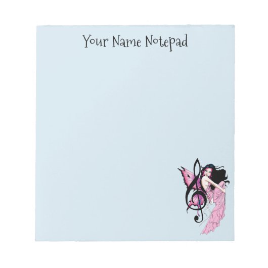 Musiknote Fairy Notizblock (Vorderseite)