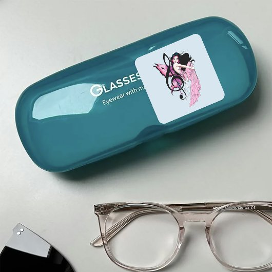 Musiknote Fairy Quadratischer Aufkleber