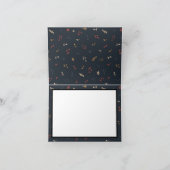 Musiknote farbenfrohe Muster Musik Thema Musiker Dankeskarte (Innenseite)