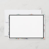 Musiknote farbenfrohe Muster Thema Musiker Foto Dankeskarte (Rückseite)