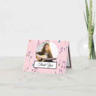 Musiknote farbenfrohe Muster Thema Musiker Foto Dankeskarte