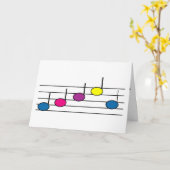 Musiknote farbig karte (Gelbe Blume)